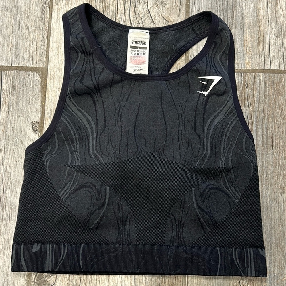 Gym shark women’s cropped exercise workout tank top size small
